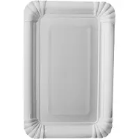 Papstar 25 Borden, karton pure hoekig 13 cm x 20 cm wit