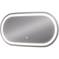 Vicco Miral Badkamerspiegel – 80 x 40 cm met koplampverlichting Glas
