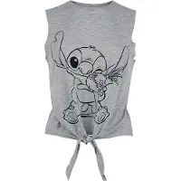 Lilo & Stitch - Disney Top - Cuddling - S tot XXL - voor Vrouwen - grijs gemêleerd - Maat M