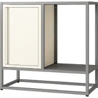 En.casa Dressoir 'Burlöv' met deur, staal, 70 x 72 x 35 cm, grijs/wit