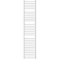 LuxeBath elektrische badkamerradiator Sahara 300 x 1800 mm in wit, rechte zijaansluiting met 1200W verwarmingselement, digitale thermostaat en display. Handdoekradiator, verwarmer en droger in één.