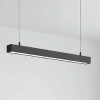 Tsong Hangende LED lichtbalk 60 cm - Zwart - Koppelbaar - Warm witte lichtkleur 3000K - Incl. Ophangset 1 meter - 18W - Duurzaam en Energiezuinig