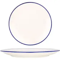 RINART Dessertbord blue edge porselein 23 cm set van 6