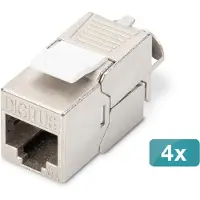 Digitus DN-93615-4 RJ45-inbouwmodule Keystone CAT 6A 4 stuk(s)
