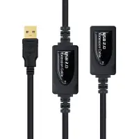 Nanocable Verlengkabel USB NANOCABLE 10.01.0212 10 m Zwart 10 m