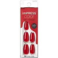 KiSS Color Reddy or Not - Zelfklevende Kunstnagels - Rood - 30 stuks