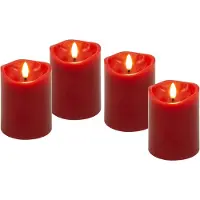 Goobay LED-kaarsenset | 4 stuks | 10 cm | timerfunctie | rood | IP20