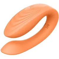 Glam - vibrerend partnerstaafje - afstandsbediening - oplaadbaar - oranje