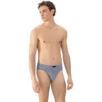 Mey Slip 'Blue Geo' nachtblauw / wit