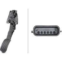 Hella Sensor, gaspedaalpositie voor o.a. RENAULT