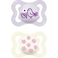 Mam Supreme Fopspeen Silicone Lilac 0-6 2 St Fopspeen
