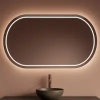Gliss Design Agon spiegel ovaal 140x70cm met handsensor