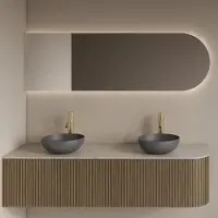Gliss Design Spiegel zelus links met indirecte led verlichting en verwarming 160x60 cm