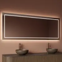 Gliss Design Spiegel lenus met led verlichting en verwarming 100x70 cm