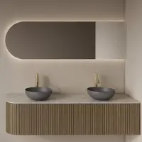 Gliss Design Zelus spiegel ovaal rechts 120x60cm met handsensor