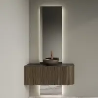 Gliss Design Spiegel celeste tweedelig met led verlichting en verwarming 50x140 + 40x20 cm