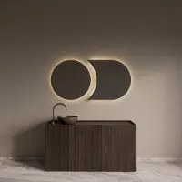 Gliss Design Eris spiegel tweevormig 70 + 100x70cm met handsensor