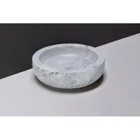Forzalaqua Waskom verona carrara rond gepolijst en gekapt 40x12x cm