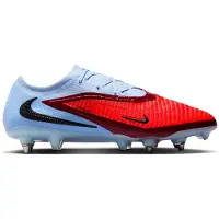 Nike Phantom 6 Low Elite IJzeren-Nop Voetbalschoenen (SG) Lichtblauw Felrood Zwart