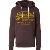 Superdry Sweatshirt 'VL' chocoladebruin / mosterd