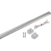 Hera LED-kledingstanglamp met sensor, 100cm LED-Kleiderstangenleuchte, alu / grijs / zink, Slaapkamer, metaal, Modern