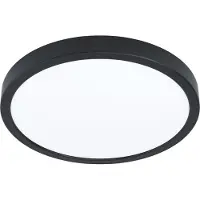 Eglo Slimme plafondlamp Fueva 6-Z, dimbaar, zwart, Woon-/ Eetkamer, Kunststof, Modern, Slimme plafondlamp