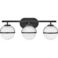 HINKLEY Wandlamp Hollis, dimbaar, zwart, Badkamer, metaal, Wandlamp