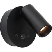 Lucide TONI - Oplaadbare Wandspot / Wandlamp - Accu/Batterij - Ø 8,1 cm - LED Dimbaar - CCT - 1x2W 2700K/4000K - Bewegingssensor (uitschakelbaar) - Magnetisch - Zwart