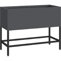 vidaXL Verhoogde plantenbak voor de tuin, antraciet, 60 x 26 x 45 cm, staal