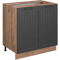 Vicco Fame-Line Keukenonderkast – 80 cm met legplank, WB Antraciet Donkergrijs