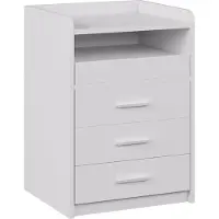 Vicco Edis Nachtkastje – 45 x 64 cm met 3 lades Wit