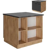 Vicco Fame-Line Keukeneiland – 90 cm met lade, zonder werkblad Donkergrijs