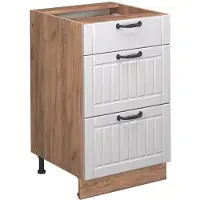 Vicco Fame-Line Keukenonderkast – 50 cm, WB Eik Wit Landhuis
