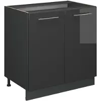 Vicco Fame-Line Wastafelkast – 80 cm met legplank, WB Eik Antraciet Hoogglans