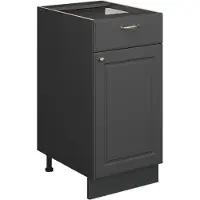 Vicco Fame-Line Keukenonderkast – 40 cm, WB Eik Anthrazit-Gold Landhaus