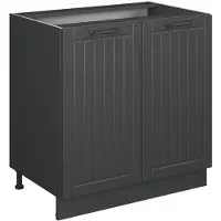 Vicco Fame-Line Wastafelkast – 80 cm met legplank, WB Marmer Donkergrijs