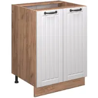 Vicco Fame-Line Keukenonderkast – 60 cm, WB Antraciet Wit Landhuis