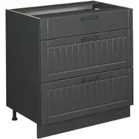 Vicco Fame-Line Keukenonderkast – 80 cm met 3 laden, WB Antraciet Donkergrijs