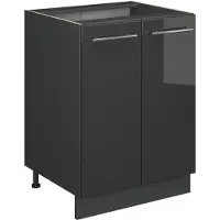Vicco Fame-Line Keukenonderkast – 60 cm, WB Antraciet Antraciet Hoogglans