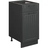 Vicco Keukenonderkast Fame-Line Donkergrijs 40 cm , WB Eik, Model 56982