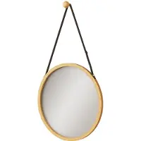 Vicco Mirno Badkamerspiegel – 38 x 38 cm met verstelbare band Bamboe