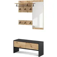 Vicco Selena Garderobe – 90 x 40 cm 4 delen Antraciet/Artisan