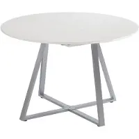 Vicco Eettafel Loyd, Wit/Grijs, 120-160 x 120 cm uitschuifbaar