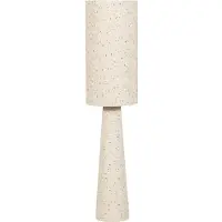 Woood Loft Vloerlamp - Metaal/Bouclé - Naturel Met Stippen 130xØ30 cm