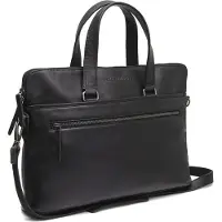 The Chesterfield Brand Elvas Koffer Leer 40 cm Laptop compartiment zwart