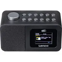 Lenco CR-625BK - DAB+/FM Wekkerradio met kleurendisplay, slaaptimer en dubbel alarm functie - Zwart