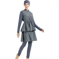 C&City Badpakjurk 'Hijab' duifblauw