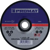 Promat /Tecwerk Doorslijpschijf | RVS | D115x1,5mm recht | RVS | gat 22,23 mm - 4000841243