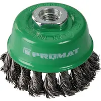 Promat /Tecwerk Potborstel | d. 100 mm draaddikte 0,5 mm | RVS | 8500 min-¹ - 4000841162