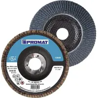 Promat /Tecwerk Lamellenslijpschijf | Action | d. 125 mm | korreling 60 | conisch | RVS | zirkoniumkorund PR - 4000844138